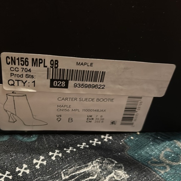 Brand New, Never Wore Coach size 9B Carter Suede Bootie (Maple) - Picture 6 of 9